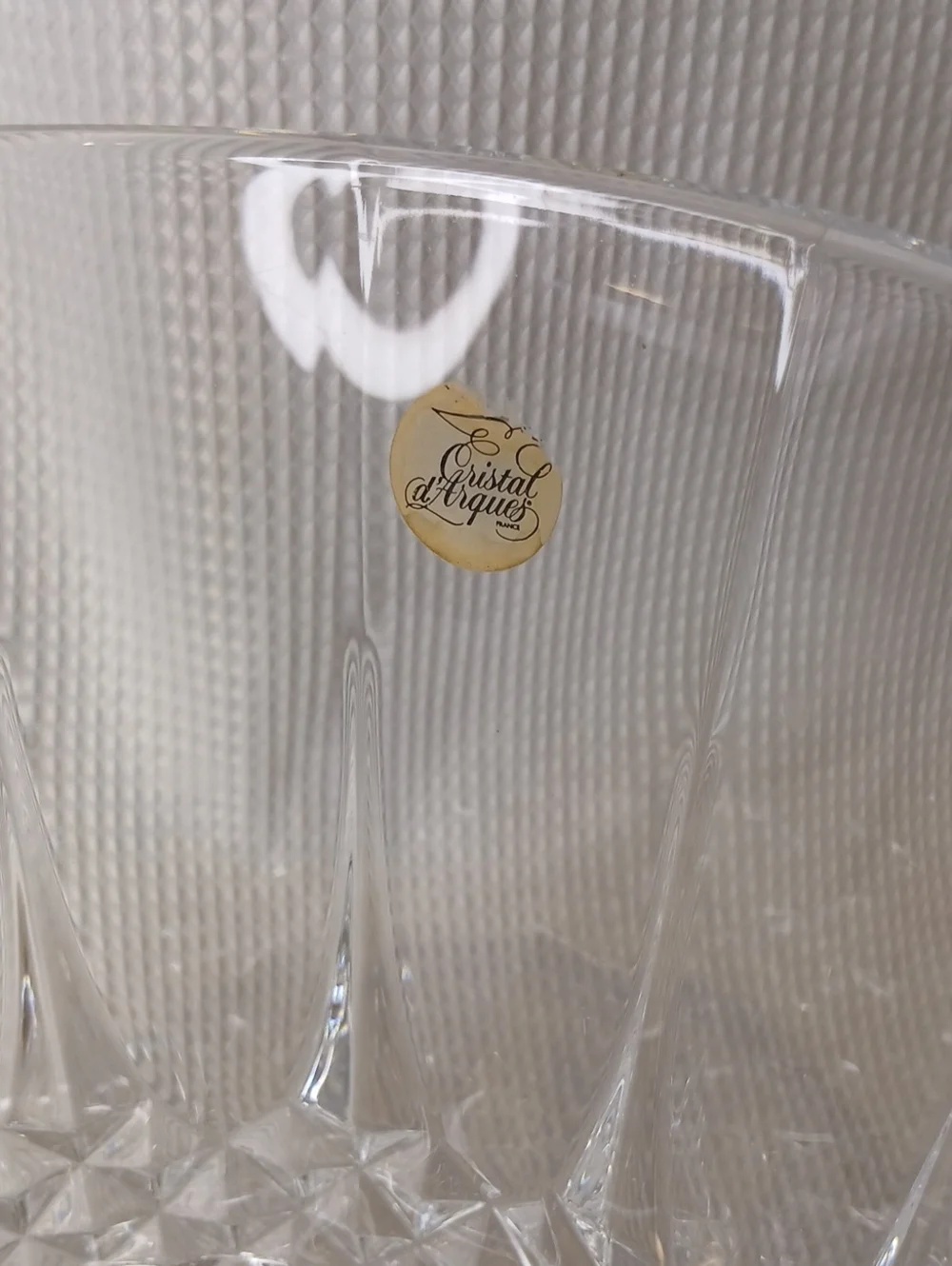Vintage Cristal D'Arques Longchamp Lead Crystal Ice Bucket - France